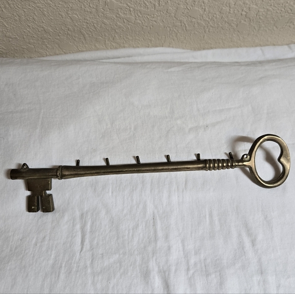 Other - Vintage Brass Key-shaped Key Holder